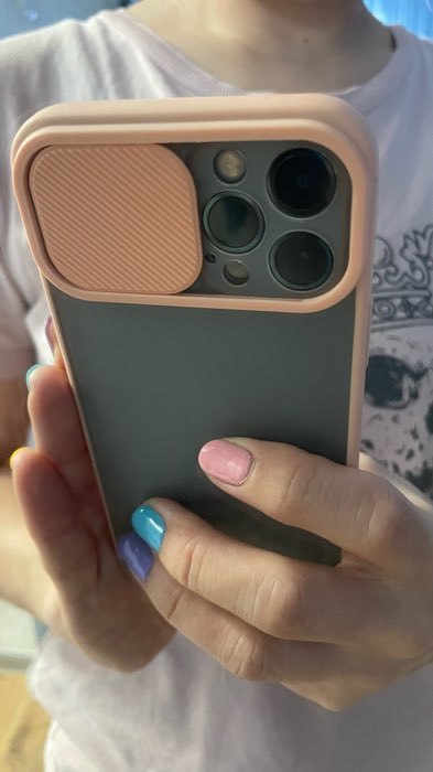 Фотография покупателя товара Чехол LuazON для телефона iPhone 12 Pro, защита объектива камер, пластиковый, персиковый - Фото 1