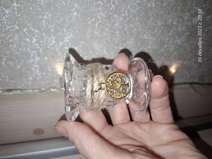 Фотография покупателя товара Подсвечник стеклянный, для высоких свечей, 5×5.5 см - Фото 8