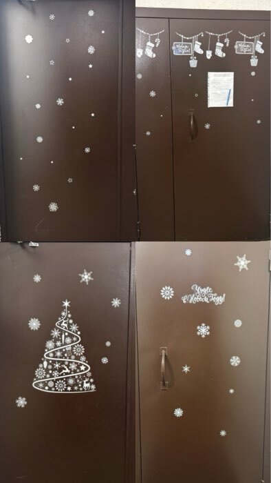 Фотография покупателя товара Наклейки на окна многоразовые «Чудес в Новом году», 50×70 см