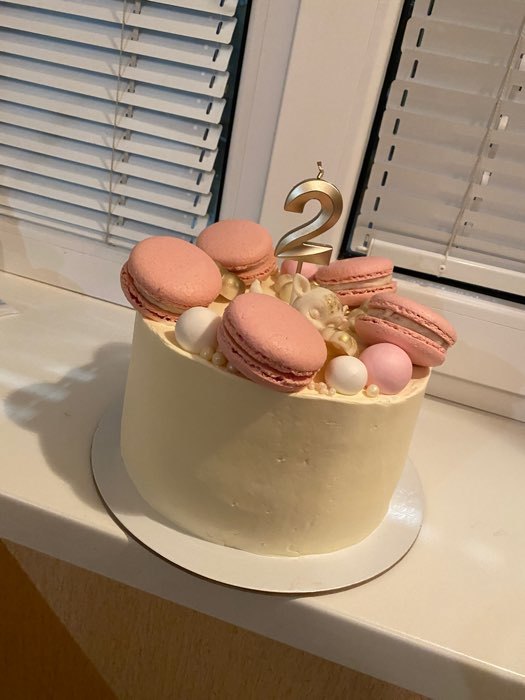 Фотография покупателя товара Свеча для торта, цифра «2», шампань.