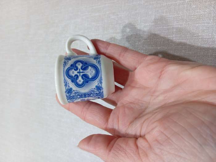 Фотография покупателя товара Кружка для святой воды новогодняя «Вертеп», 30 мл - Фото 3