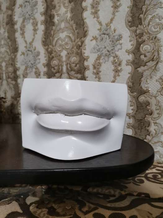 Фотография покупателя товара Кашпо - органайзер "Губы Давида" белое, 16х11,5х16см