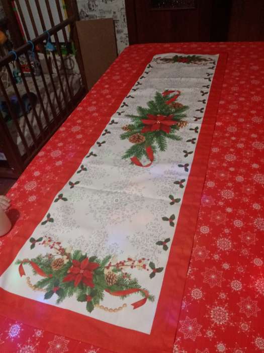 Фотография покупателя товара Дорожка на стол "Этель" Рождественский бал 40х147 см, 100% хл, саржа 190 гр/м2