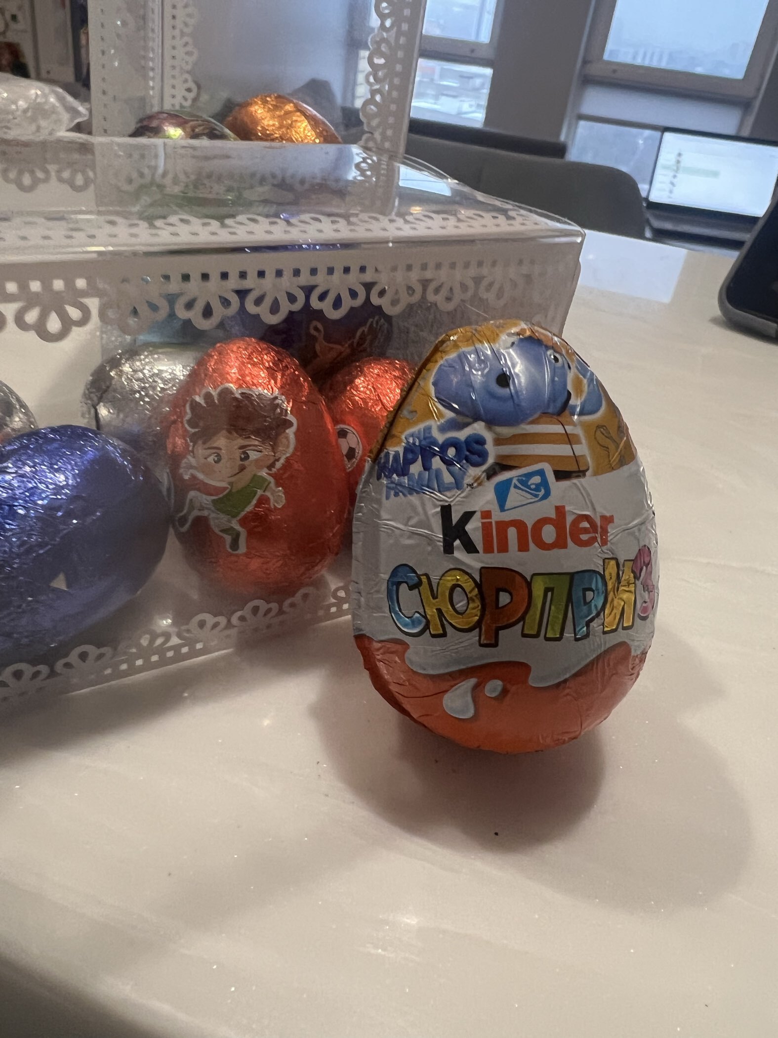 Фотография покупателя товара Яйца шоколадные, бельгийский, «Динозавр», 75 г - Фото 2