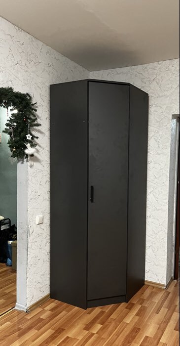 Фотография покупателя товара Шкаф угловой «ЭКО», 760×487×2200 мм, цвет венге/сосна лоредо - Фото 1