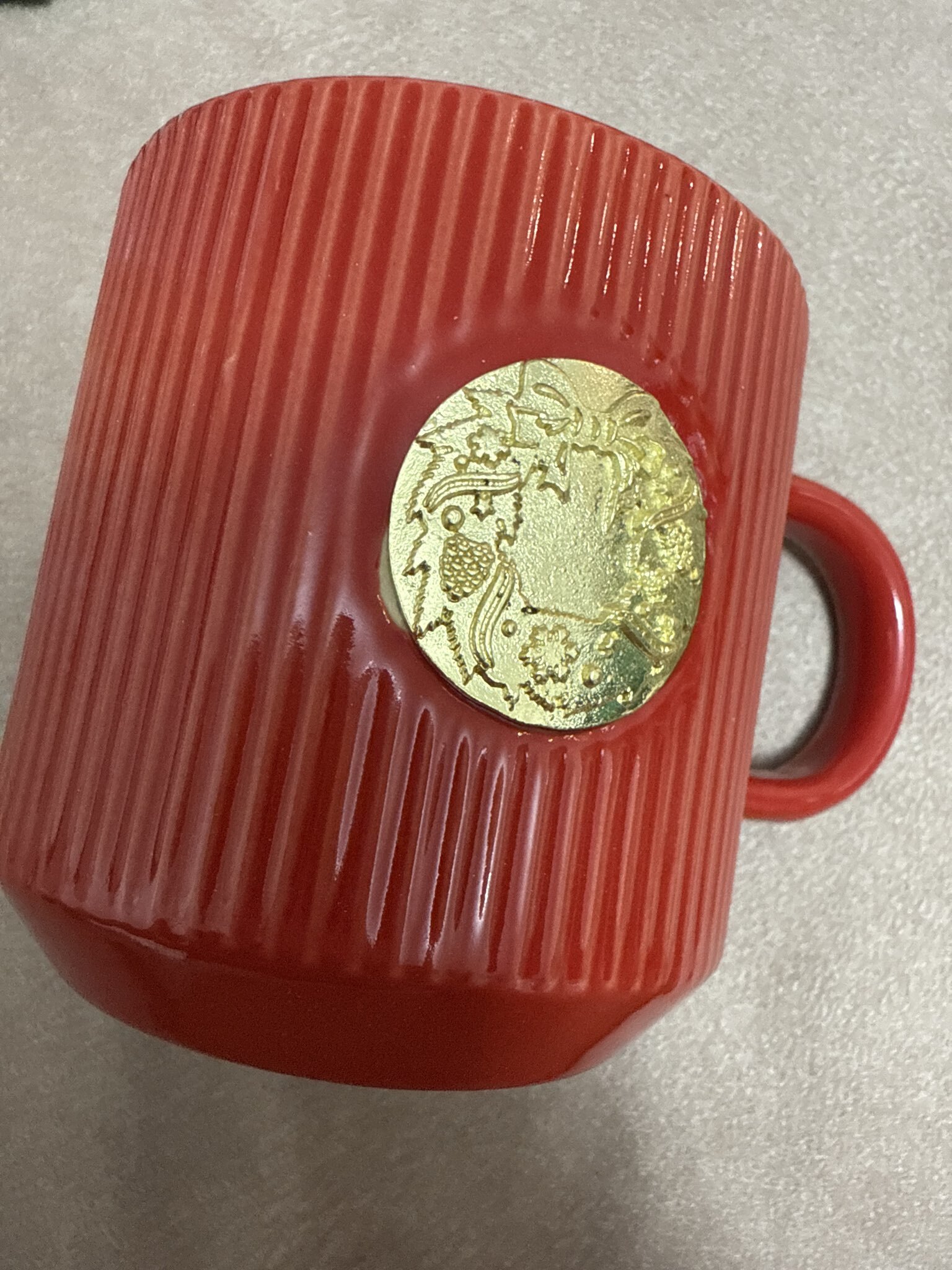 Фотография покупателя товара Кружка новогодняя керамическая «Снежинка», 350 мл - Фото 2