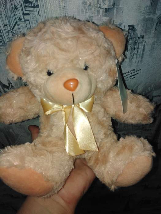 Фотография покупателя товара Мягкая игрушка «Медведь», цвет бежевый - Фото 1
