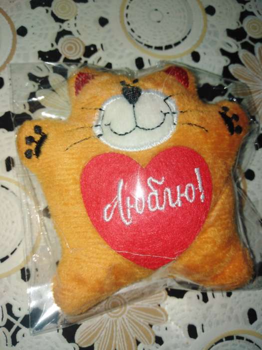 Фотография покупателя товара Мягкая игрушка-магнит «Люблю», кот