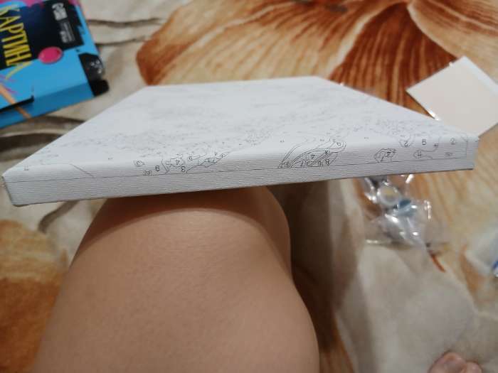 Фотография покупателя товара Картина по номерам с подрамником и поталью «Золотые рыбки», 20×30 см - Фото 2