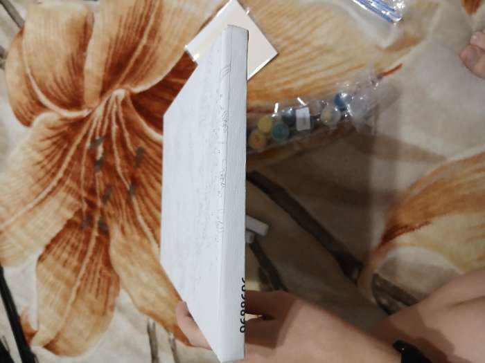 Фотография покупателя товара Картина по номерам с подрамником и поталью «Золотые рыбки», 20×30 см - Фото 4