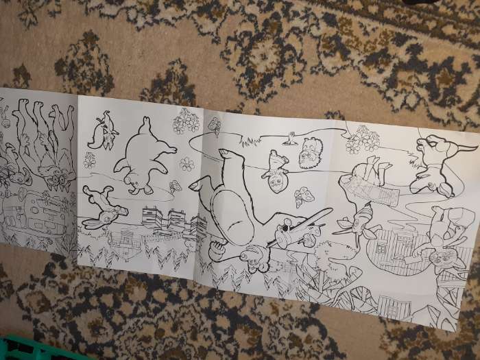 Фотография покупателя товара Длинная раскраска «Выходные на природе», 1 метр, «Маша и медведь»