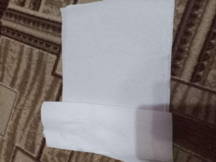 Фотография покупателя товара Полотенца бумажные, с перфорацией, 1 слой, 20 м, светло-серые