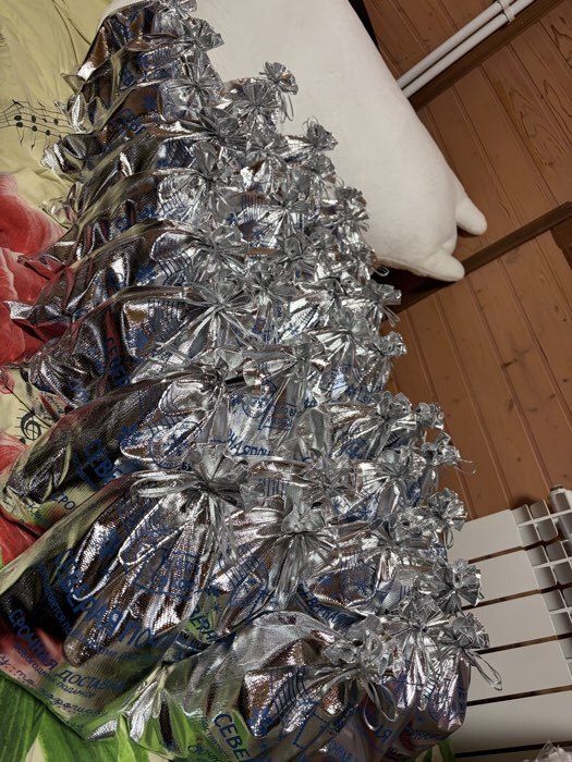 Фотография покупателя товара Мешочек подарочный новогодний парча «Ёлочка», 20×30 см ± 1.5 см - Фото 2