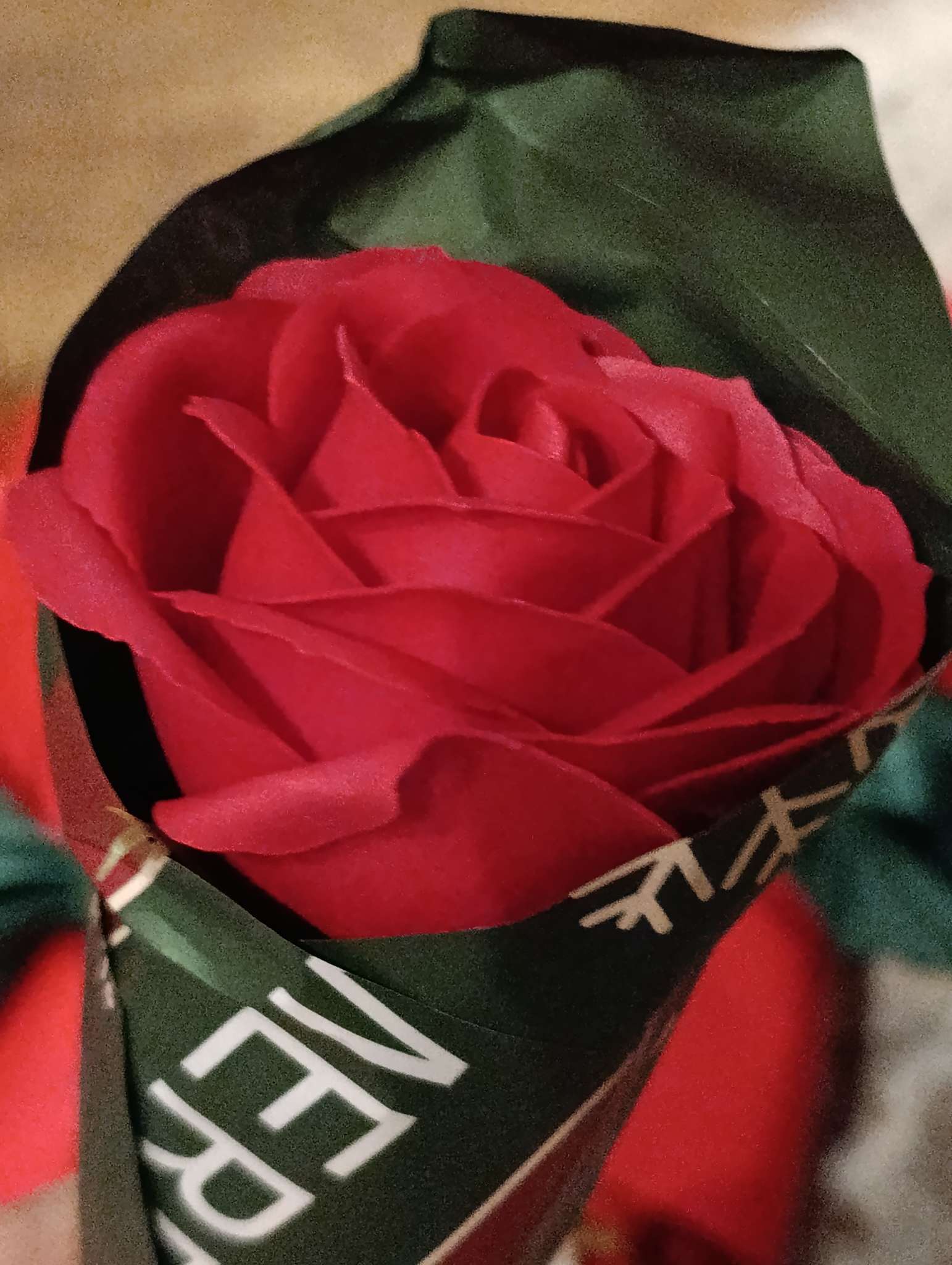 Фотография покупателя товара Новогодняя мыльная красная роза - Фото 1