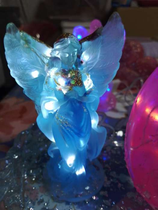 Фотография покупателя товара Гирлянда «Мишура» 1 м, роса, IP20, серебристая нить, 20 LED, от батареек CR2032×2, свечение мульти - Фото 3