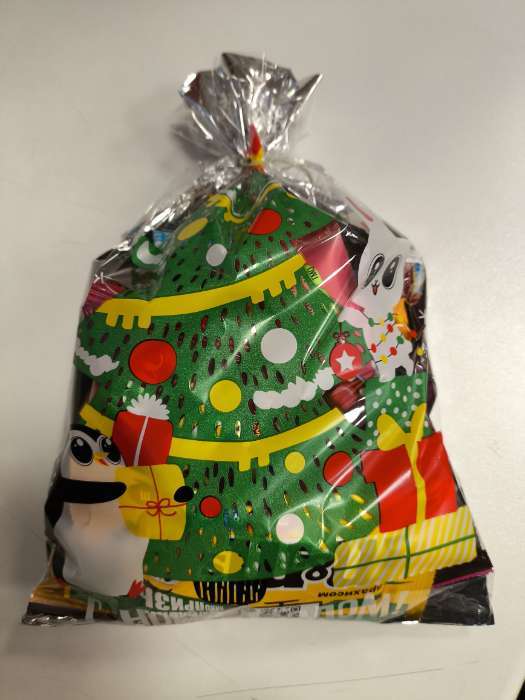 Фотография покупателя товара Пакет подарочный новогодний пластиковый «Спешу к тебе», 20×30 см - Фото 4