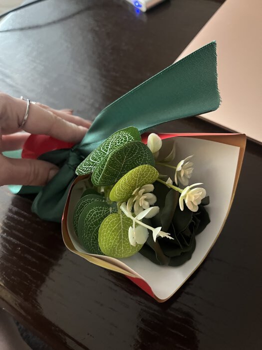 Фотография покупателя товара Новогодняя мыльная красная роза с декором - Фото 1