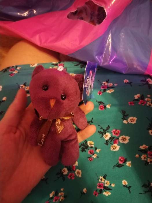 Фотография покупателя товара Мягкая игрушка «Медведь», с бантом, 11 см, цвет МИКС - Фото 2