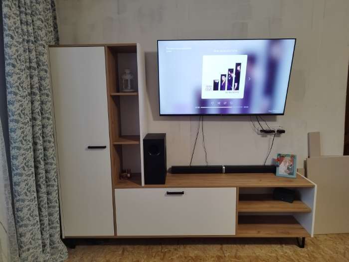 Фотография покупателя товара УЦЕНКА Гостиная Анриал, Дуб крафт золотой/Белый - Фото 1