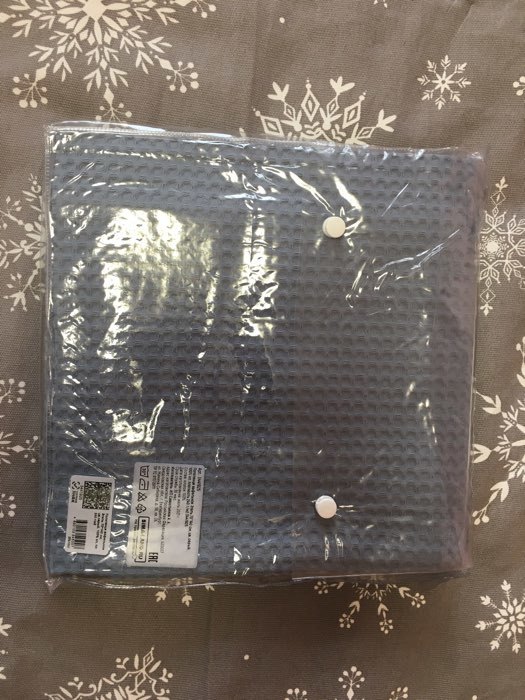 Фотография покупателя товара Полотенце вафельное «Этель» 70х140 см, цвет серый, плотность 240 г/м2 - Фото 5