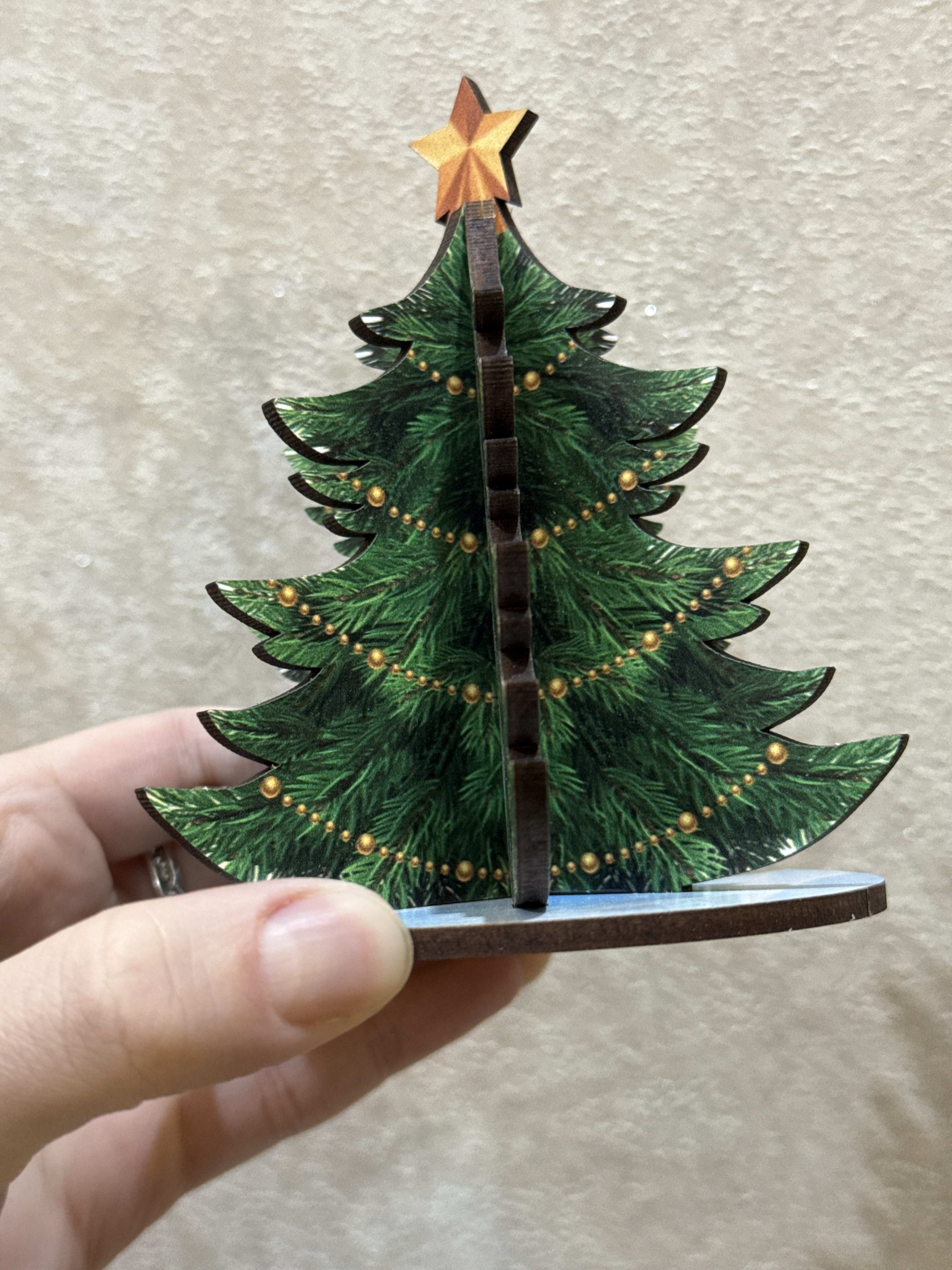 Фотография покупателя товара Модель из дерева «Ёлка сборная. Новогодние украшения» - Фото 3