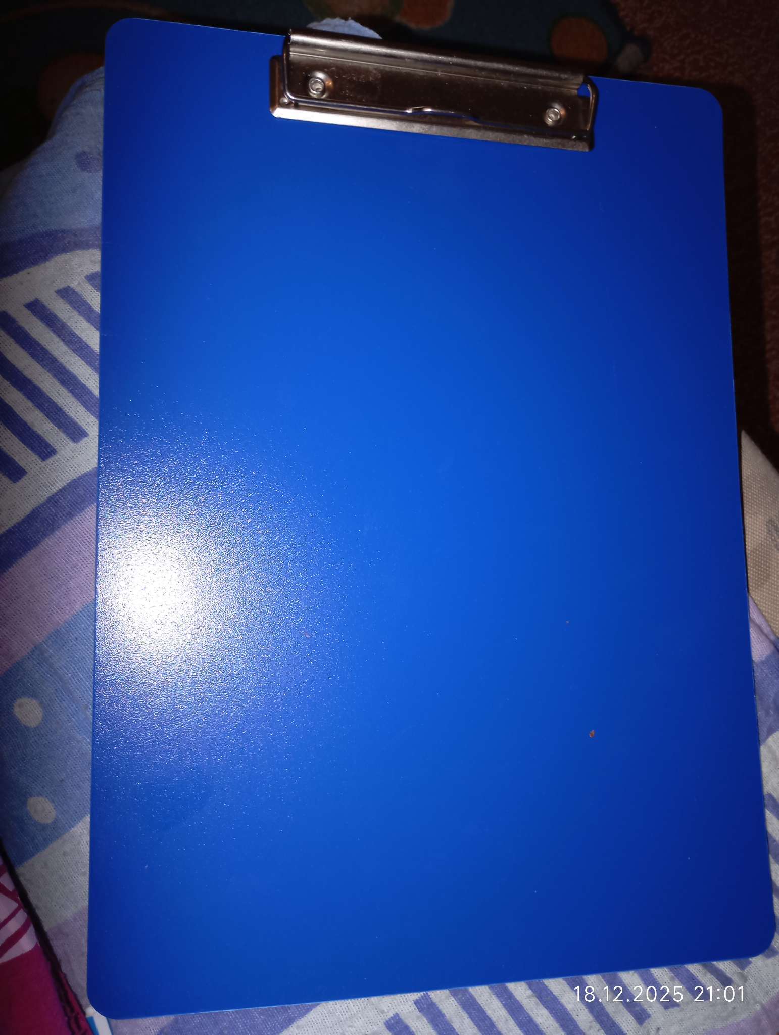 Фотография покупателя товара Планшет с зажимом А4, 1000 мкм, Calligrata ЭКОНОМ, пластик, синий (клипборд) - Фото 1