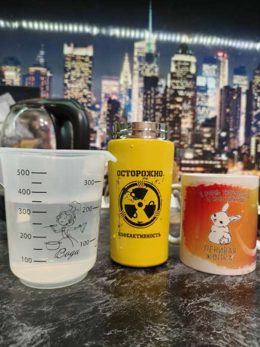 Фотография покупателя товара Термокружка «Осторожно кофеактивность», 380 мл, сохраняет тепло 8 ч, с ситечком - Фото 2