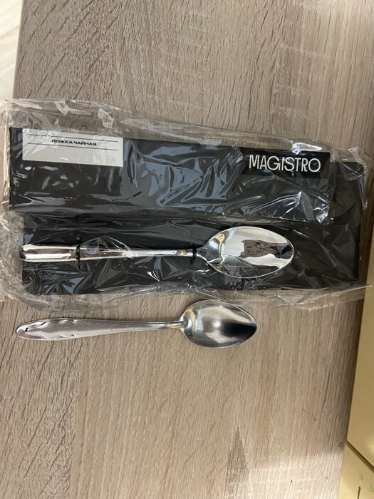 Фотография покупателя товара Набор чайных ложек Magistro «Джентри», длина 16 см,6 шт., нержавеющая сталь, серебристый - Фото 5