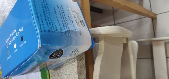 Фотография покупателя товара Дозатор для моющего средства с подставкой для губки Доляна, губка в комплекте, 385 мл, цвет белый - Фото 35