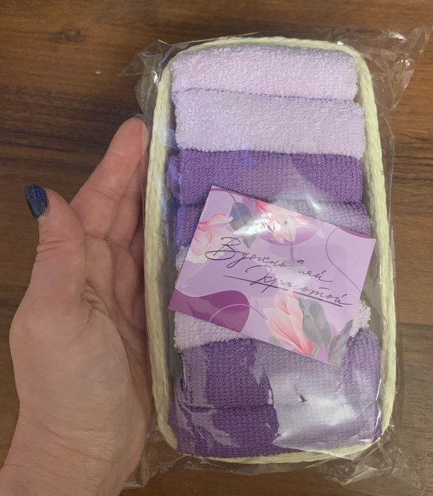 Фотография покупателя товара Набор махровых декоративных салфеток Этель Beautiful, 30×30 см - 8 шт., сиреневый, 100% хлопок - Фото 1