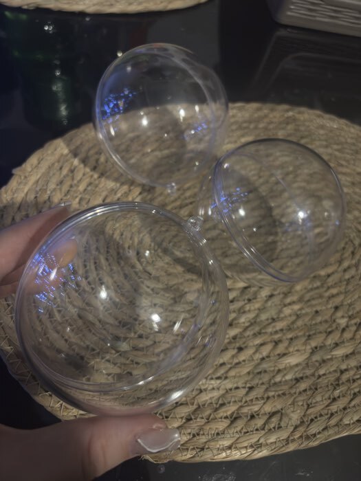 Фотография покупателя товара Ёлочный шар, заготовка для творчества, диаметр 9 см, набор 3 шт. - Фото 1