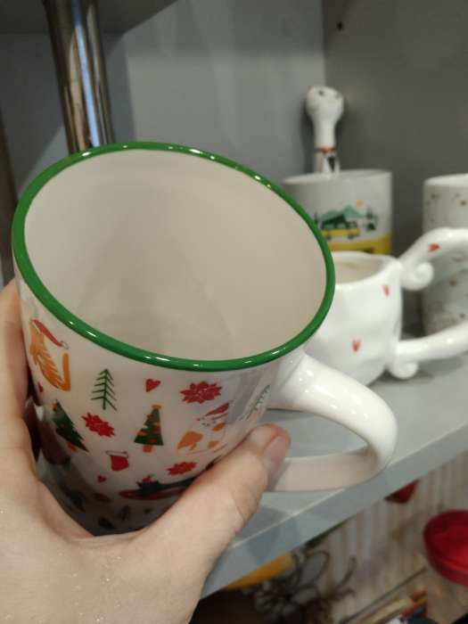 Фотография покупателя товара Кружка новогодняя керамическая «С Новым годом!», 385 мл, ручная работа - Фото 2