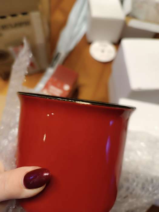 Фотография покупателя товара Кружка керамическая, новогодняя «Согревайся», 450 мл - Фото 1