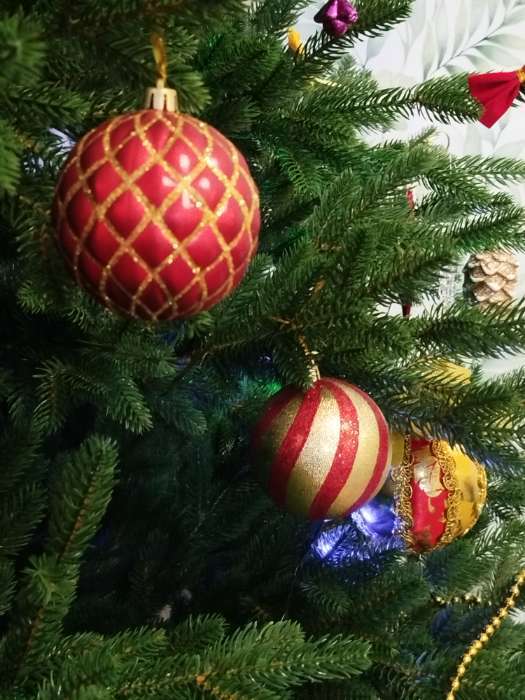 Фотография покупателя товара Ёлочные игрушки «Империал», шары новогодние, набор 20 шт., d=7.5 см, красно - золотой - Фото 1