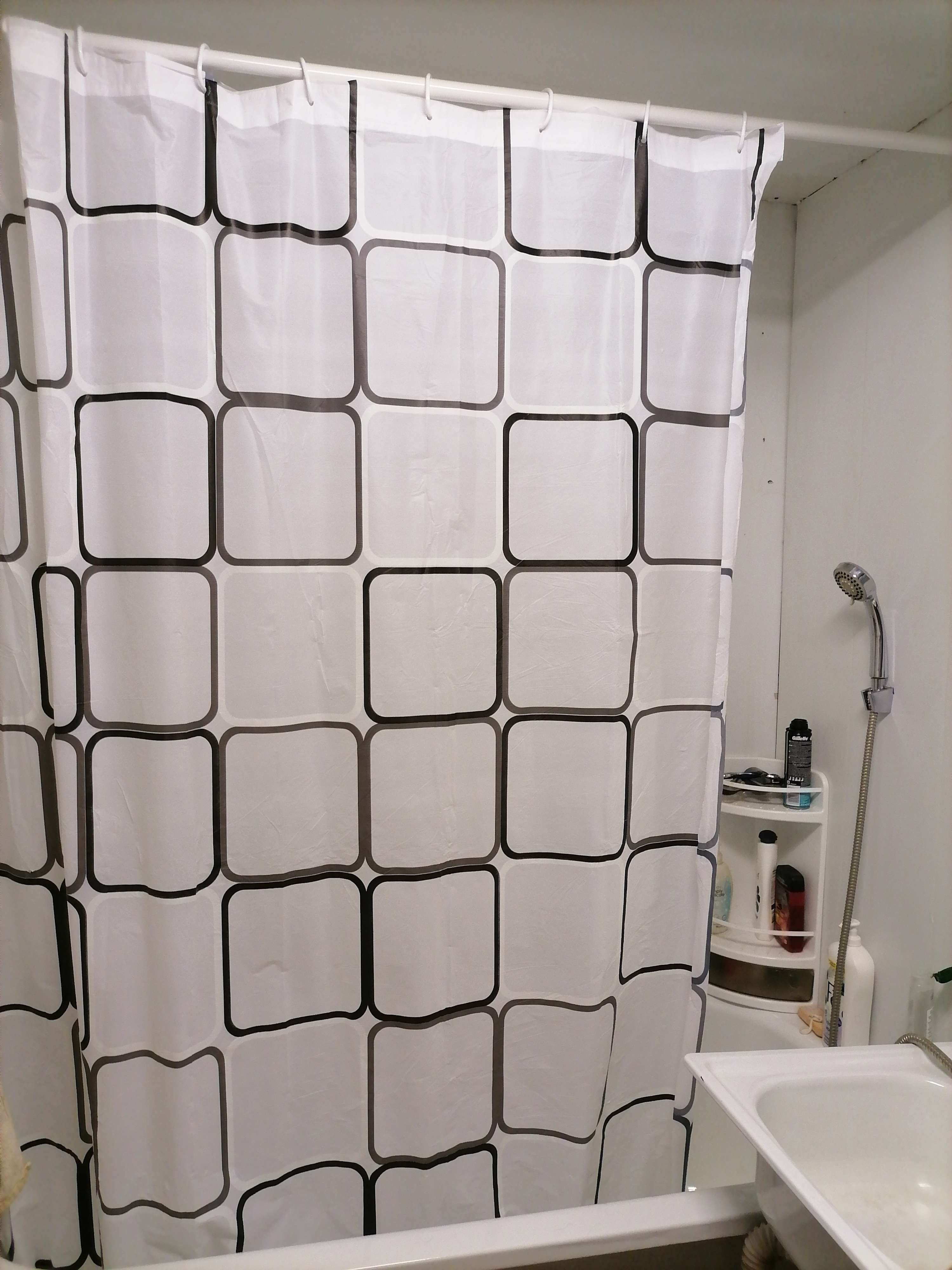 Фотография покупателя товара Штора для ванной Доляна «Графика», 180×180 см, PEVA - Фото 1