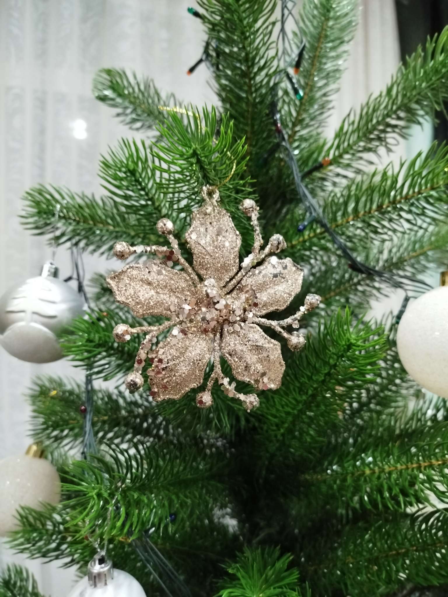 Фотография покупателя товара Ёлочные игрушки 3 шт. «Зимнее волшебство. Сияющая глазурь» пластик, 9.5×9.5 см, золото - Фото 1