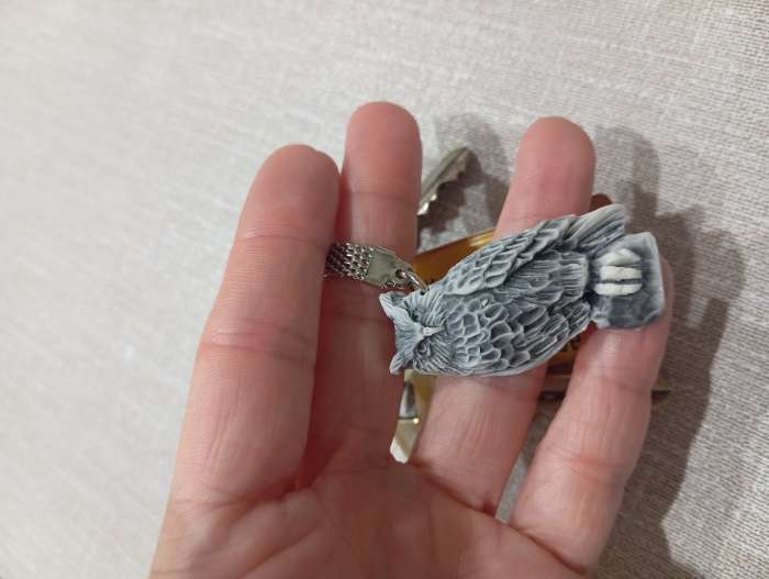 Фотография покупателя товара Брелок для ключей на кольце «Филин (барельеф)», 4.2 см - Фото 1