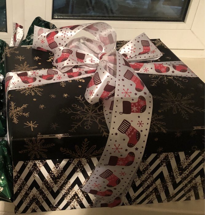 Фотография покупателя товара Лента атласная «Валенки», 50 мм, 23±1 м, белая - Фото 1