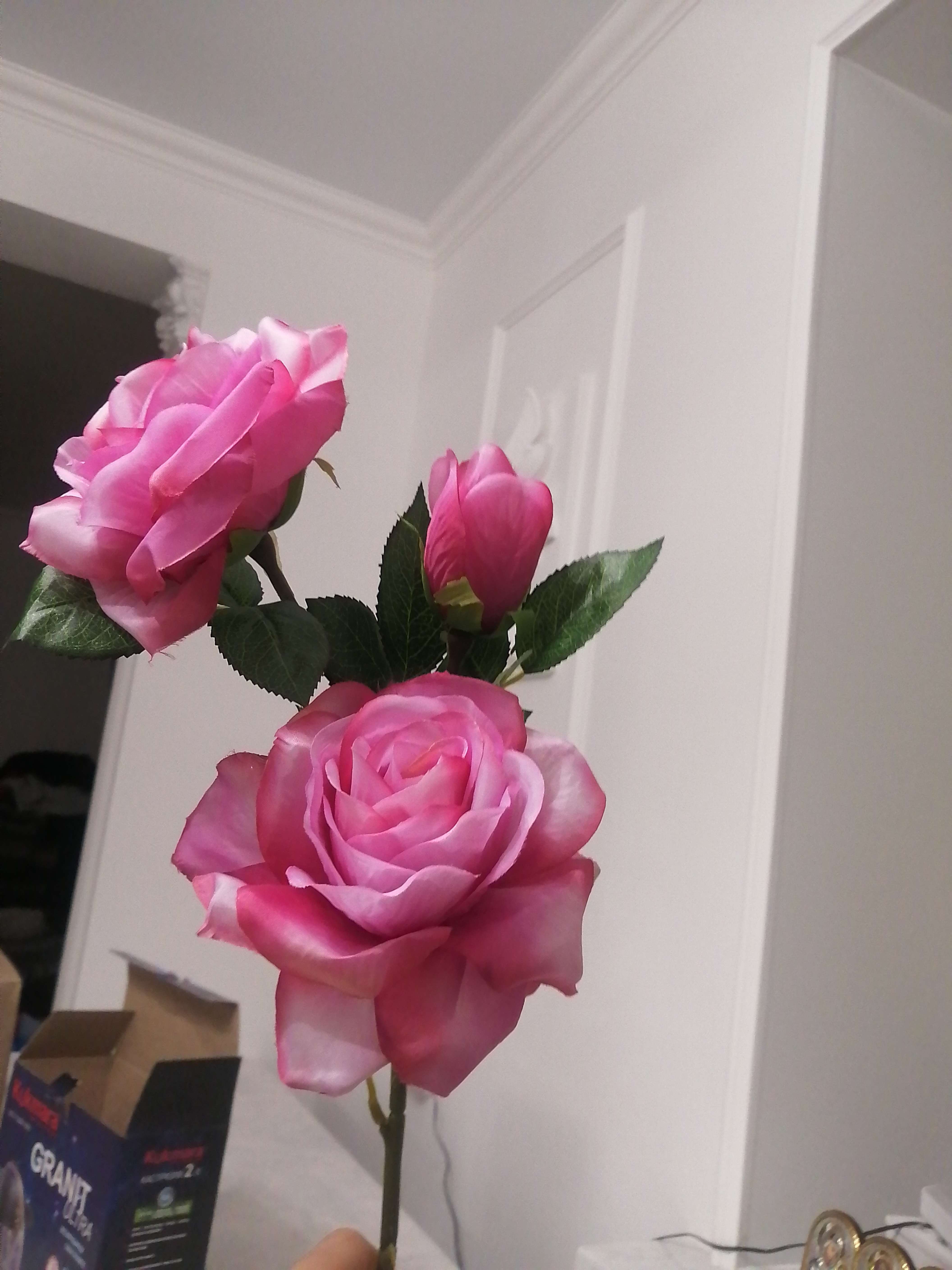 Фотография покупателя товара Цветы искусственные "Роза Амальгама три бутона" 10*64 см, сиреневый - Фото 2