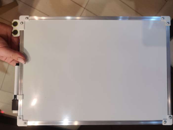 Фотография покупателя товара Доска магнитная двусторонняя, 36 × 25 см, маркер и магниты в наборе, без креплений, МИКС - Фото 2