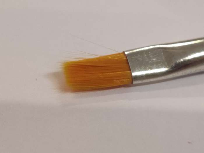 Фотография покупателя товара Кисть Синтетика Плоская № 8 (ширина обоймы 8 мм; длина волоса 12 мм), деревянная ручка, Calligrata