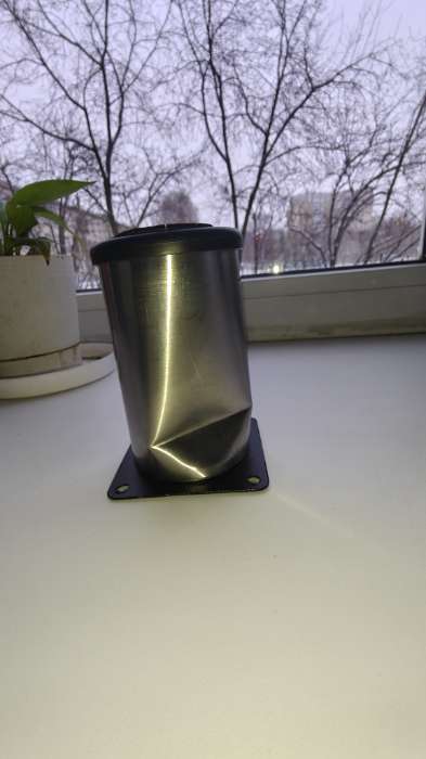 Фотография покупателя товара Опора мебельная, регулируемая, d=50 мм, h=100 мм, цвет сатиновый никель - Фото 4