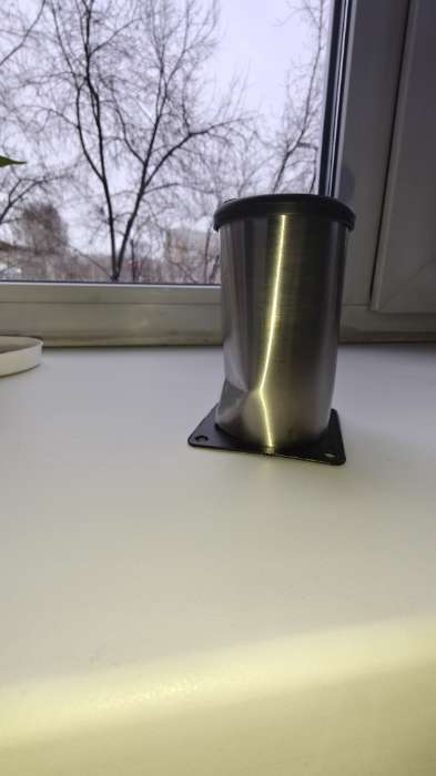 Фотография покупателя товара Опора мебельная, регулируемая, d=50 мм, h=100 мм, цвет сатиновый никель - Фото 5