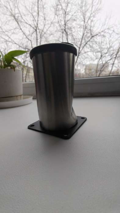 Фотография покупателя товара Опора мебельная, регулируемая, d=50 мм, h=100 мм, цвет сатиновый никель - Фото 6