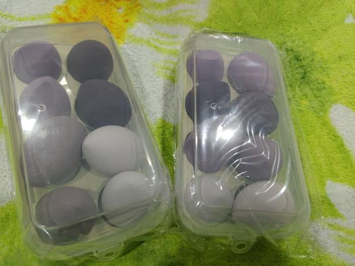 Фотография покупателя товара Спонжи для макияжа, набор - 8 шт., увеличиваются при намокании, фиолетовые - Фото 17