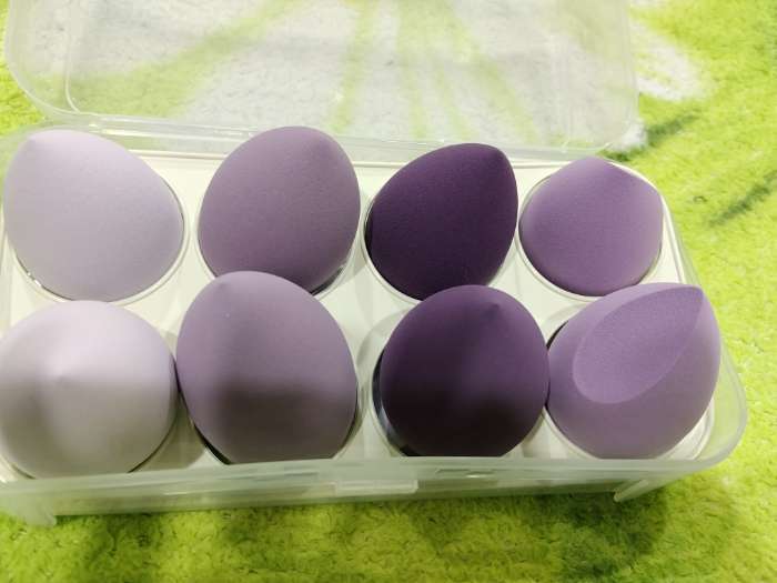 Фотография покупателя товара Спонжи для макияжа, набор - 8 шт., увеличиваются при намокании, фиолетовые - Фото 19