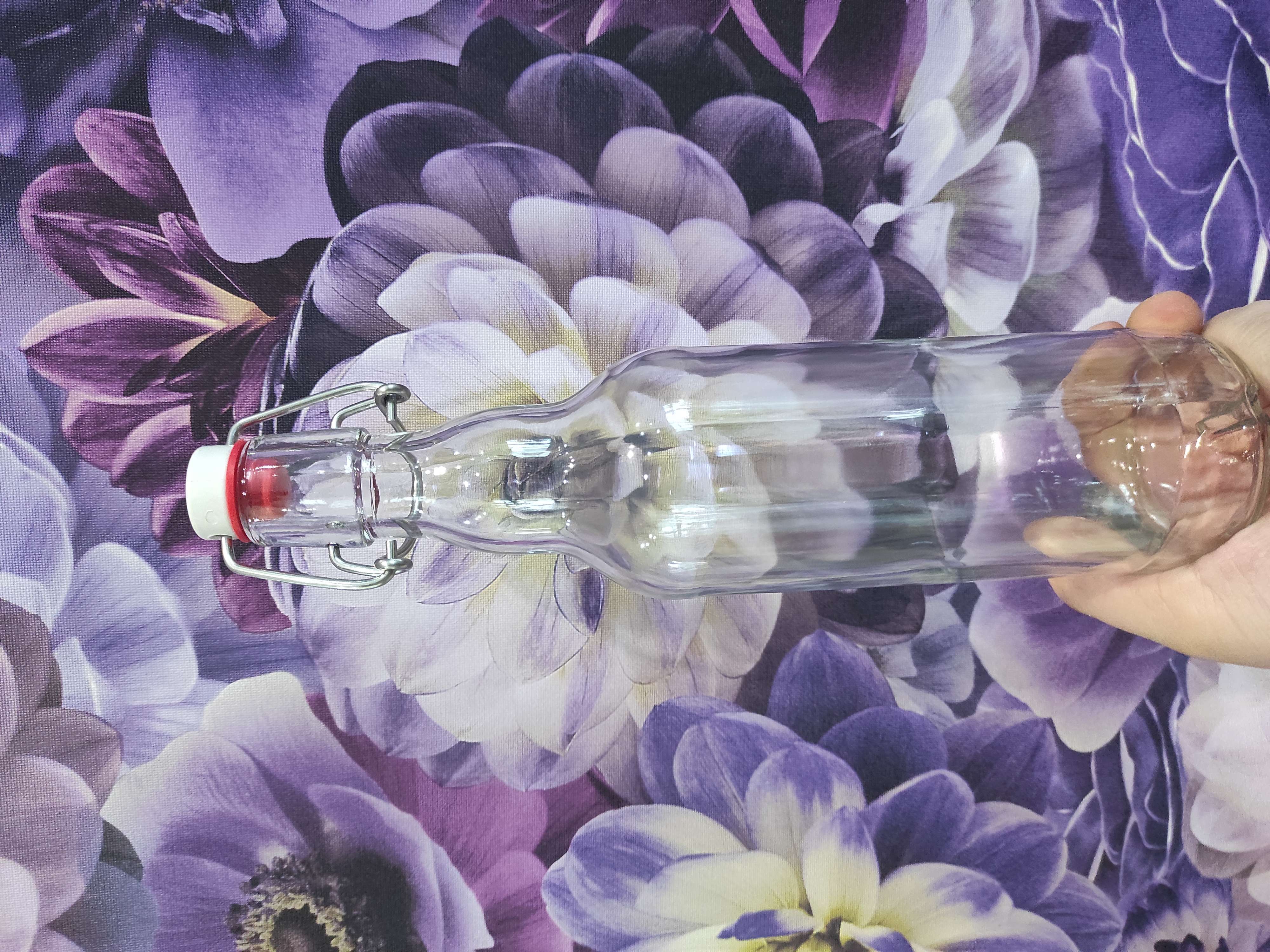 Фотография покупателя товара Бутылка бугельная, 500 мл, с пробкой, цвет прозрачный
