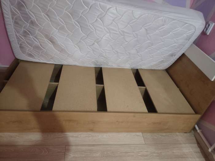 Фотография покупателя товара Кровать односпальная «ЭКО», 900×2000 мм, цвет дуб вотан/белый - Фото 3