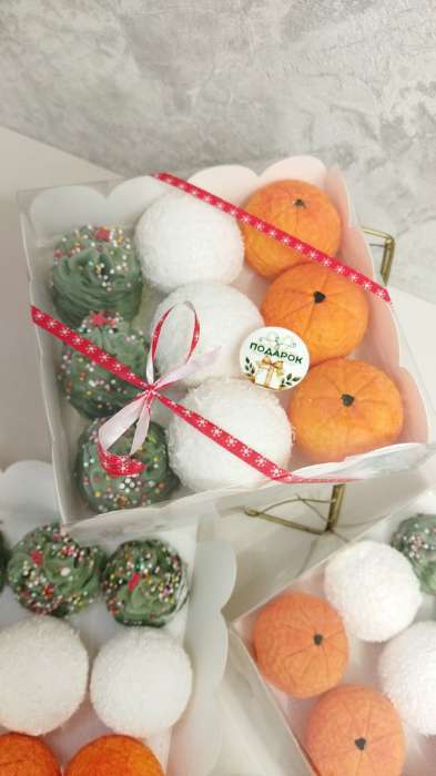 Фотография покупателя товара Коробка для печенья, белая, 15×15×3 см - Фото 4