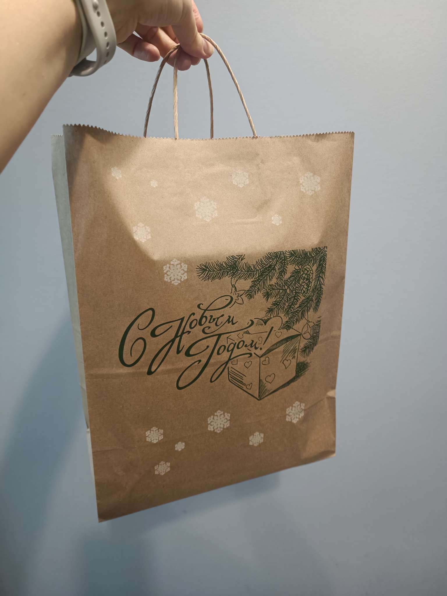 Фотография покупателя товара Пакет бумажный подарочный новогодний, «Ёлочная игрушка», 22×12×28 см - Фото 4